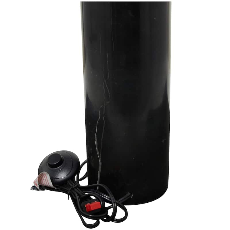 Marble Orb 2 Bulb Floor Lamp with Marble Base - 7"W x 16"L x 73"H