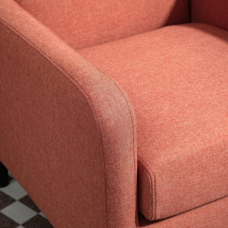 Minimalist Elegant Style Armchair with Solid Wood Frame Construction and New Soft Sponge