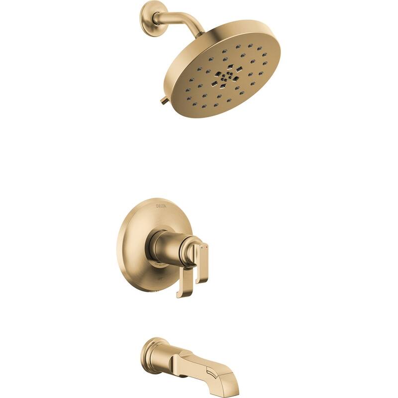 Delta T17T489 Tetra Tempassure 17T Series Thermostatic Tub and Shower - Lumicoat Champagne Bronze