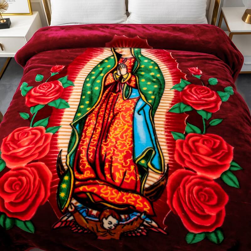 Raschel A&B Printed 2-ply Reversible Korean-style Plush Fleece Blanket