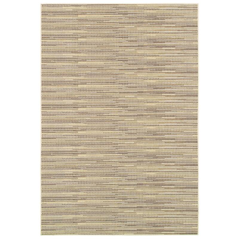 Samantha Diva Light Brown- Ivory Indoor/ Outdoor Area Rug - 7'6" x 10'9"