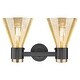preview thumbnail 20 of 46, Innovations Lighting Downtown Urban - Lawton Cone - 2 Light 16" Wall-Mounted Bath Vanity Light
