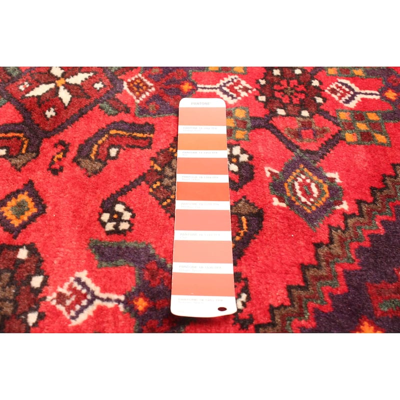 ECARPETGALLERY Hand-knotted Andelz Red Wool Rug - 4'3 x 6'8