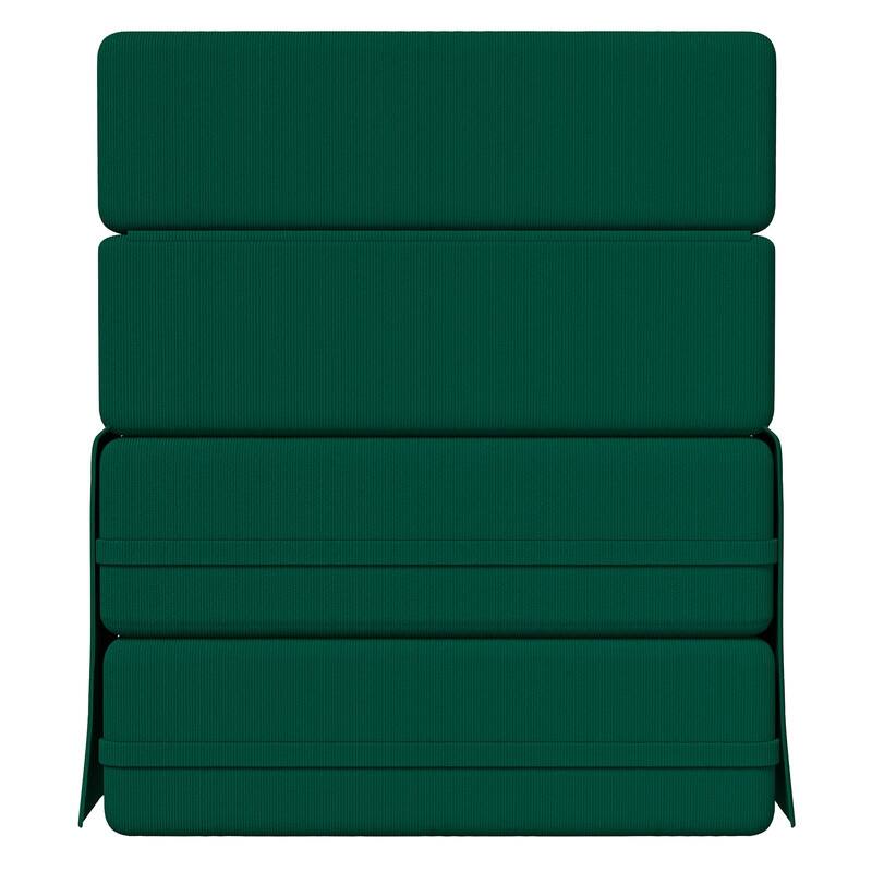 Corduroy Compression Convertible Folding Sectional Sofas (Set of 4)