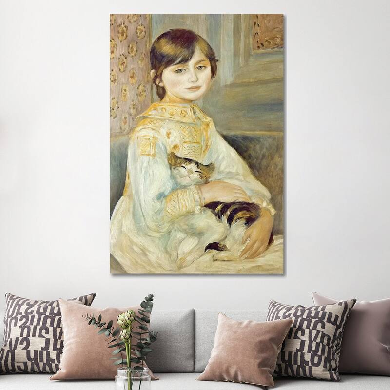 iCanvas "Julie Manet With Cat, 1887" by Pierre-Auguste Renoir Canvas Print