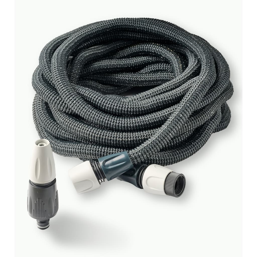 Kings County Tools 98Ft Flexible Water Garden Hose with Nozzle and Quick Connectors