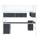 preview thumbnail 9 of 7, Metal Full Size Loft Bed with Bookcase, Desk and Cabinet