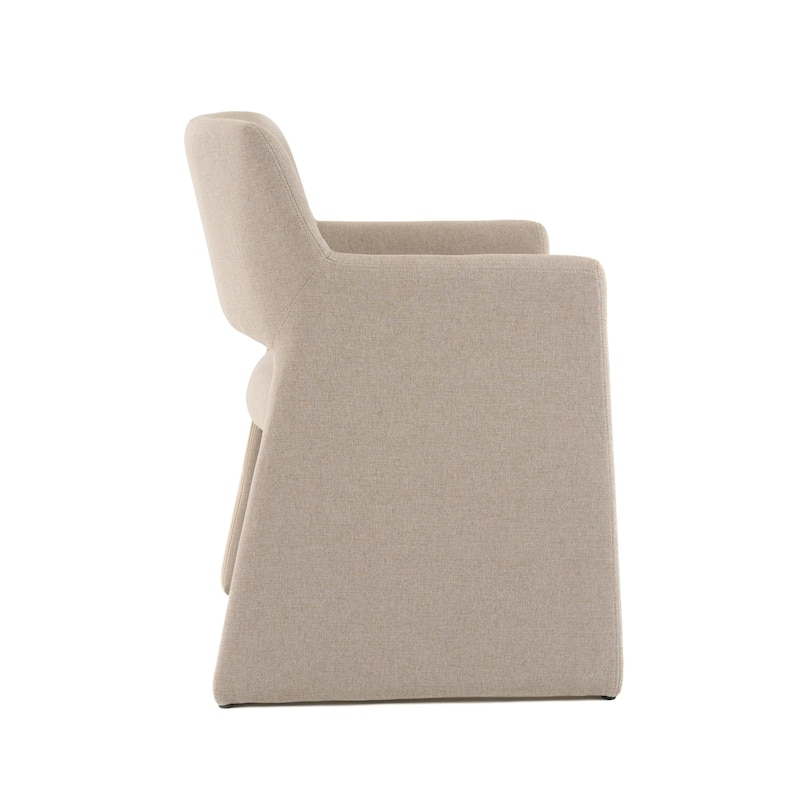 Modrest Lasara Modern Beige Fabric Dining Chair