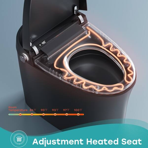 HOROW T36 Unique Black Smart Bidet Toilet with Auto Flush & LED Screen