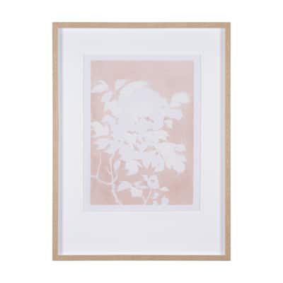 Flower Silhouette-Peony Framed Art Print