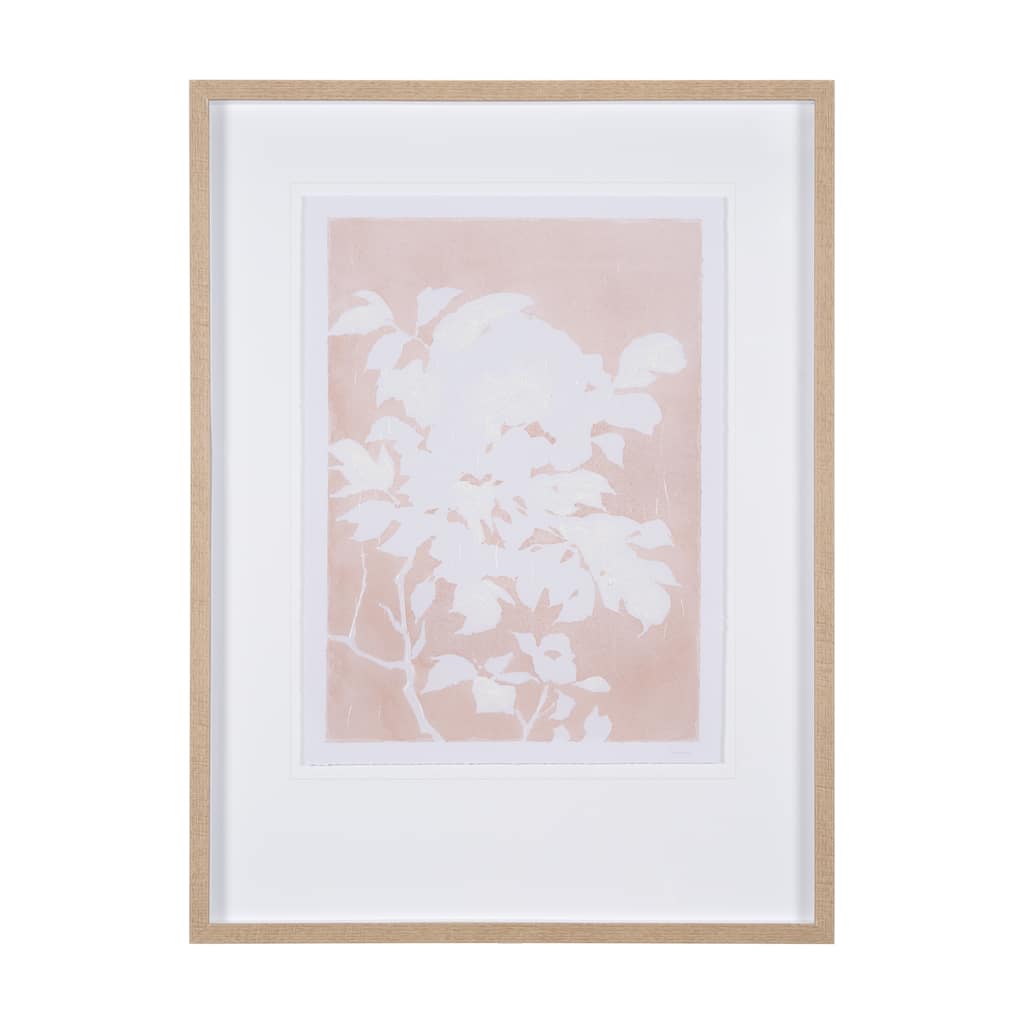 Flower Silhouette-Peony Framed Art Print