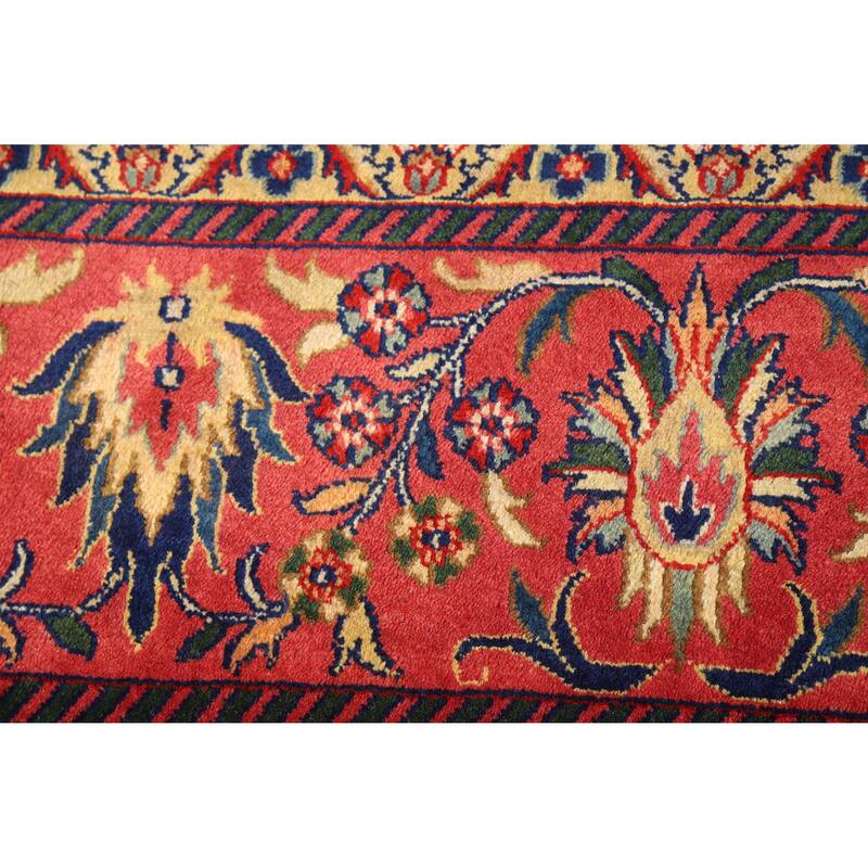 Hand Knotted Oriental 100% Wool Carpet Traditional All-Over Navy Blue & Blues Sarouk Area Rug - 12' 0'' X 8' 11''