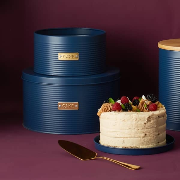 Otto Set of 2 Navy Cake Tins On Sale Bed Bath & Beyond 35808435