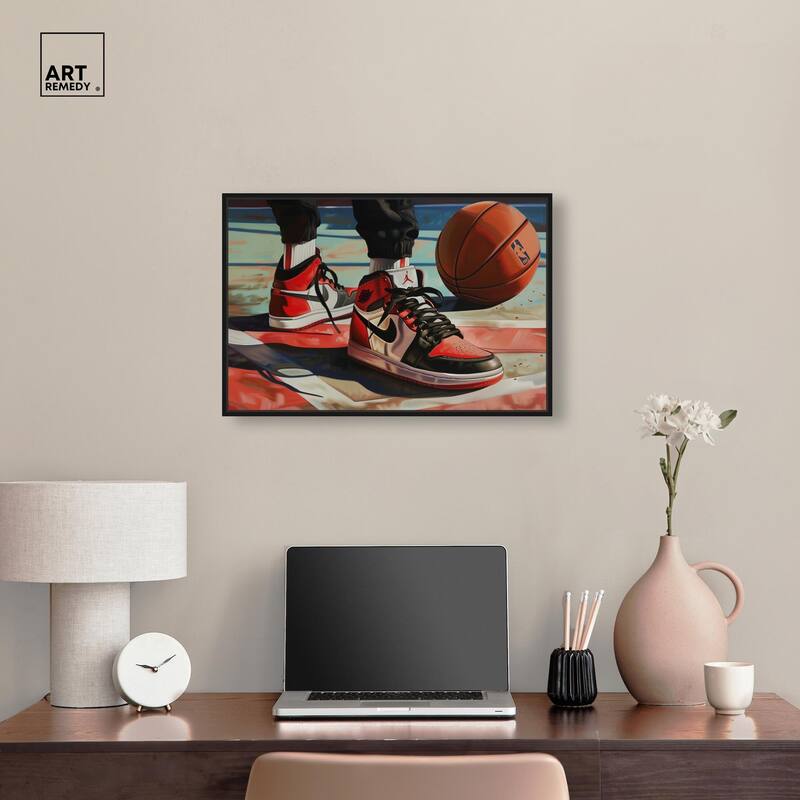 Down at the Court Canvas by Art Remedy