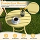 preview thumbnail 23 of 30, Metal Outdoor Round Side Table, Patio Coffee Bistro Table for Indoor Outdoor