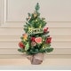 preview thumbnail 5 of 3, 23.6" Tabletop Christmas Tree, Artificial Mini Xmas Pine Tree with LED String Lights Ornaments, Holiday Decoration - 18