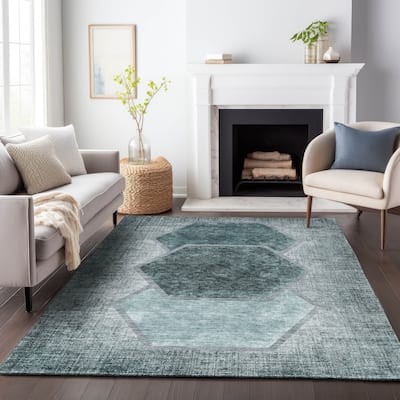 Premium Washable Super Soft Modern Hexy Mayfield Rug
