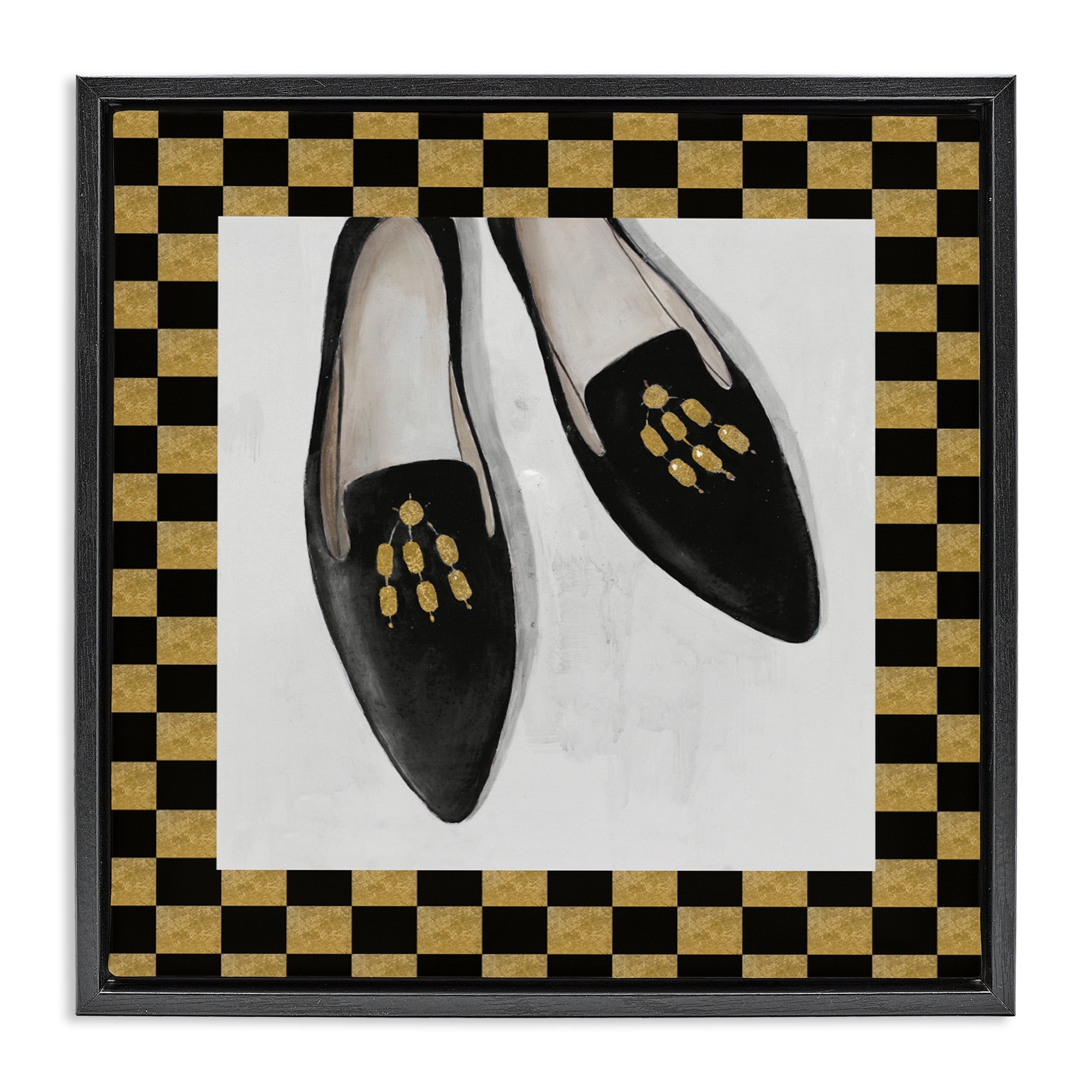 Stupell Luxe Black Flats Framed Floater Canvas Wall Art Design By Lorenzo Collective