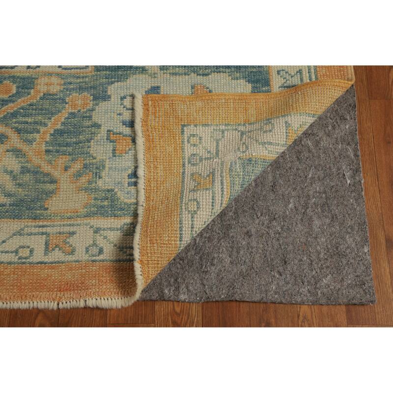 Hand Knotted Oriental 100% Wool Carpet Transitional All-Over Oranges & Rust Oushak Area Rug - 14' 0'' X 10' 5''
