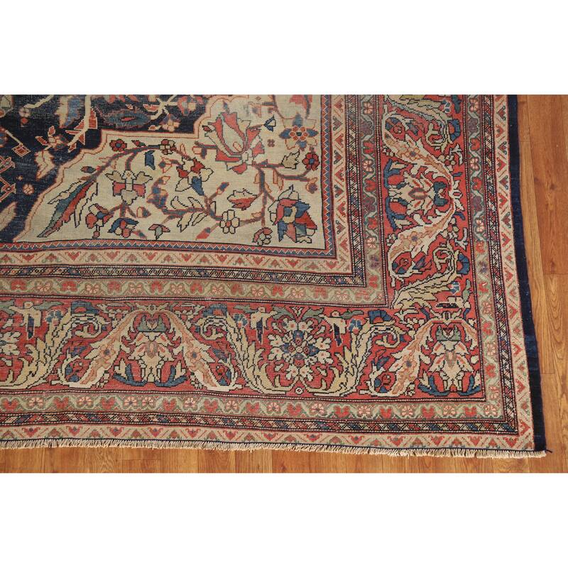 Vegetable Dye Sarouk Farahan Persian Area Rug Handmade Wool Carpet - 8'7" x 11'5"