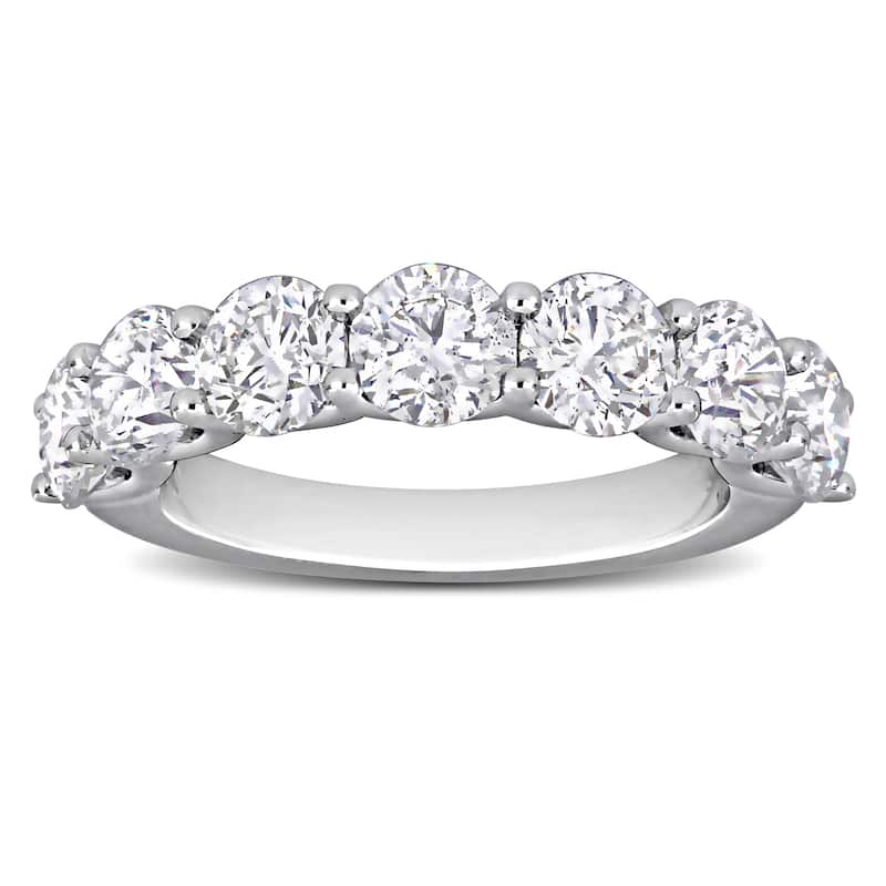 Miadora 3 1/2ct TDW Diamond Semi-Eternity Ring in 14k White Gold