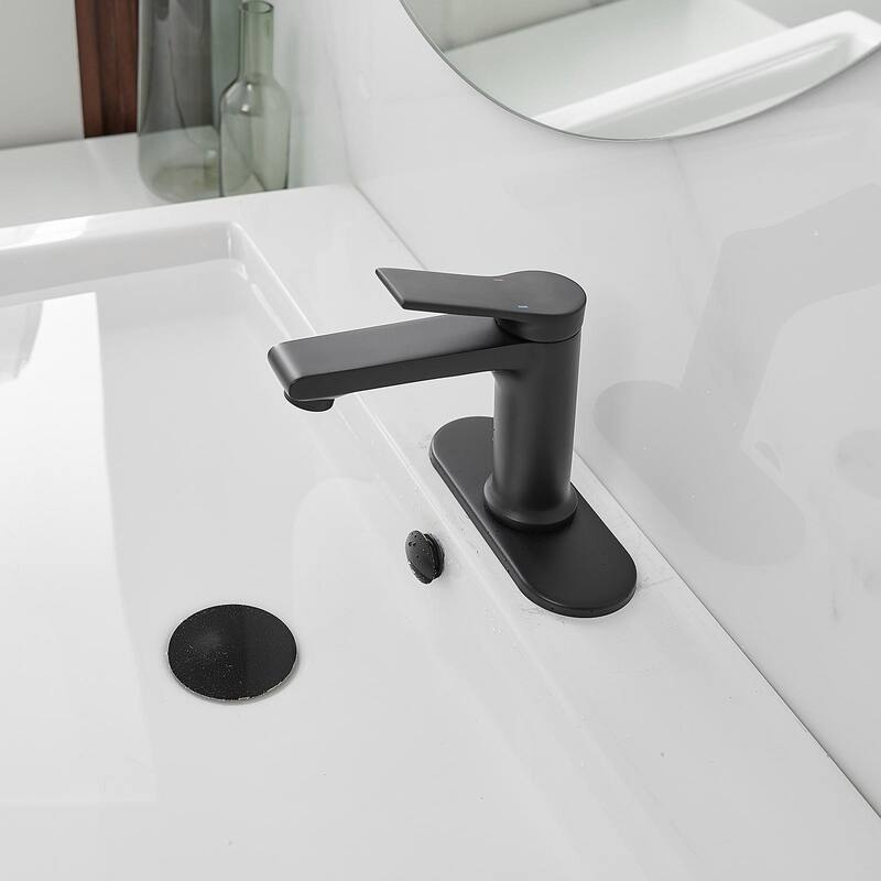 WIZ Matte Black Bathroom Sink Faucet