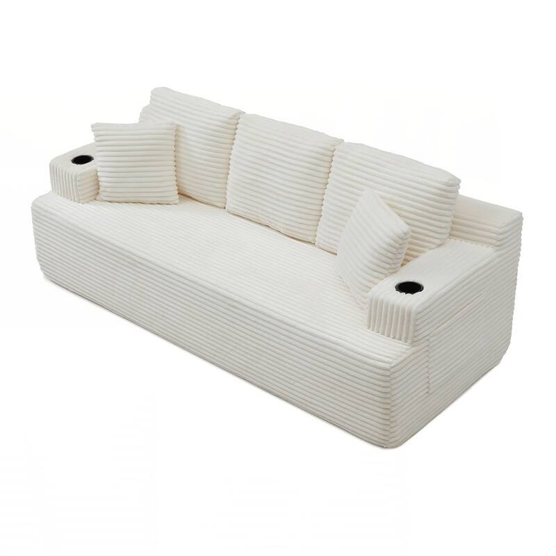 86.2''Boneless Sofa Couch with 2 Pillows Extra