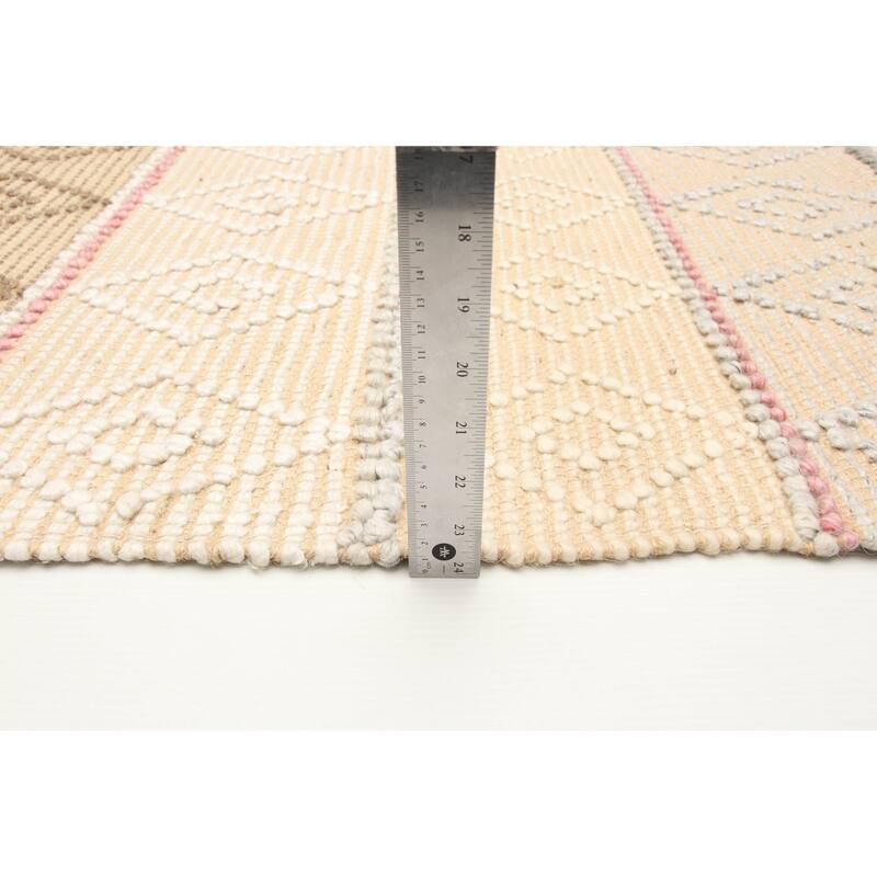 ECARPETGALLERY Braid weave Sienna Cream Wool Rug - 5'2 x 8'2