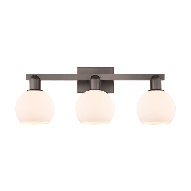 Innovations Lighting Endless Possibilities Arcadia - Athens - 3 Light 25" Bath Vanity Light - Oil Rubbed Bronze/Matte White