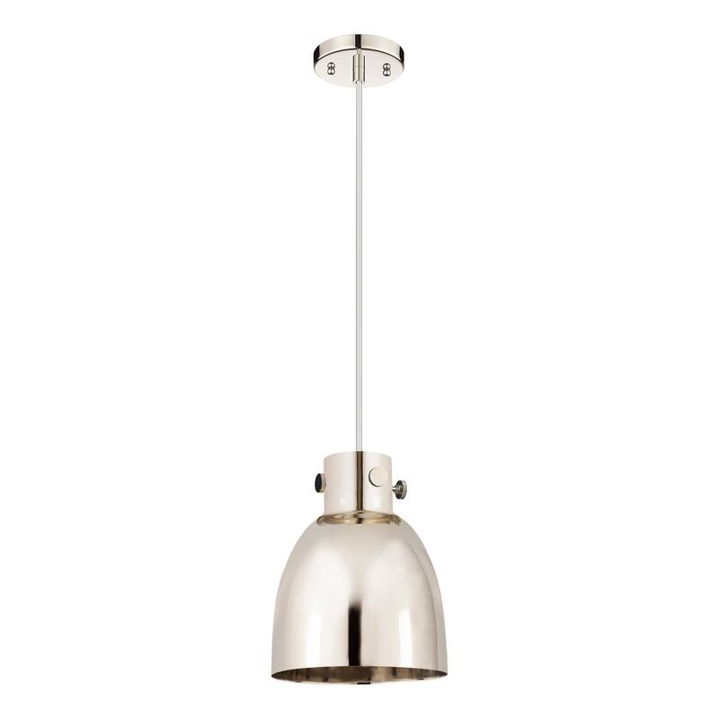 Innovations Lighting Newton Metal Bell - 1 Light 8" Cord Hung Pendant - Polished Nickel