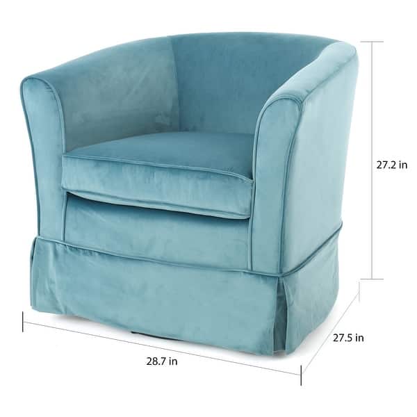 Cecilia Velvet Swivel Club Chair by Christopher Knight Home - 28.75" L x 28.00" W x 27.00" H