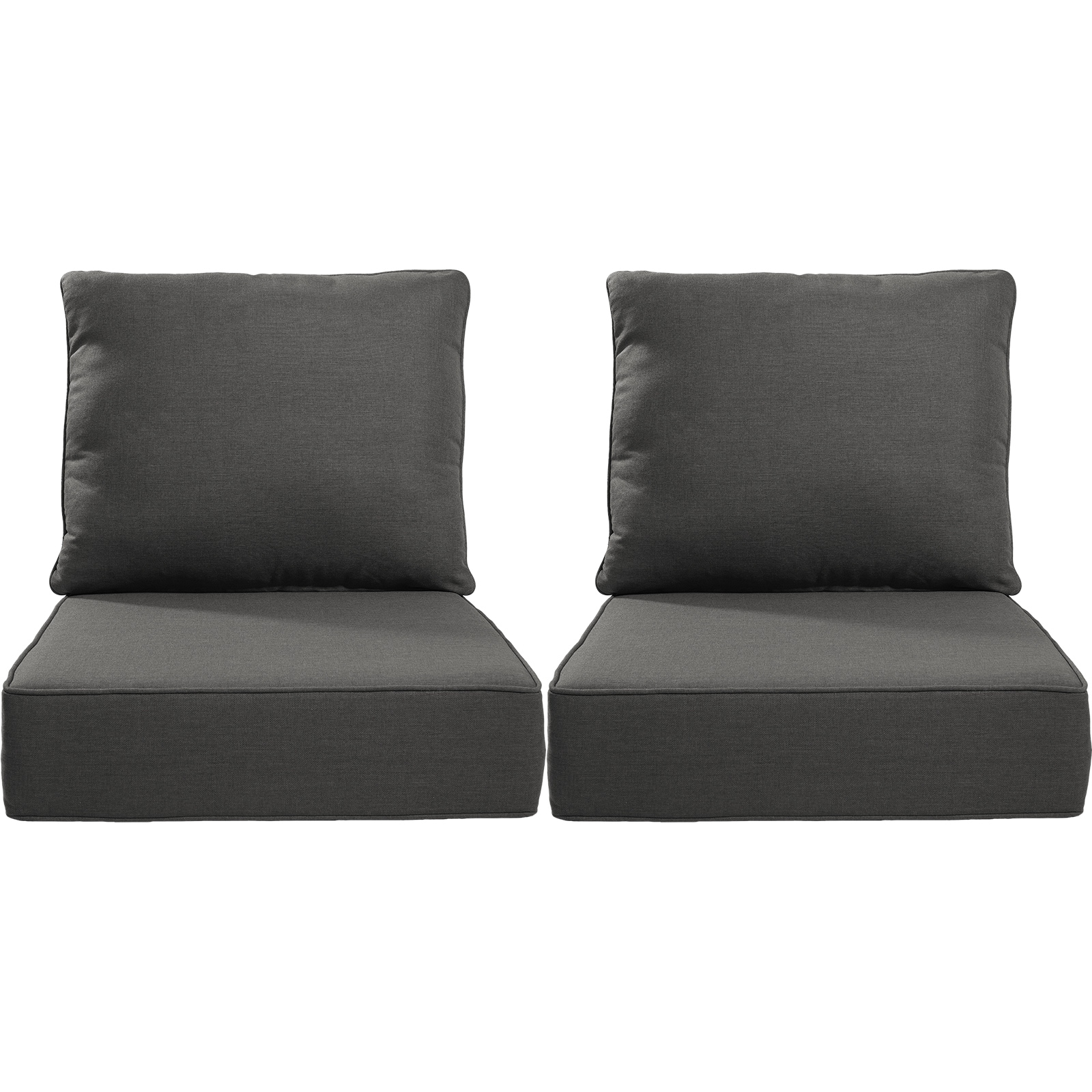 Meyreso 24" W x 24" D x 6" T Outdoor Lounge Chair Replacement Cushion Set Water and Fade Resistant