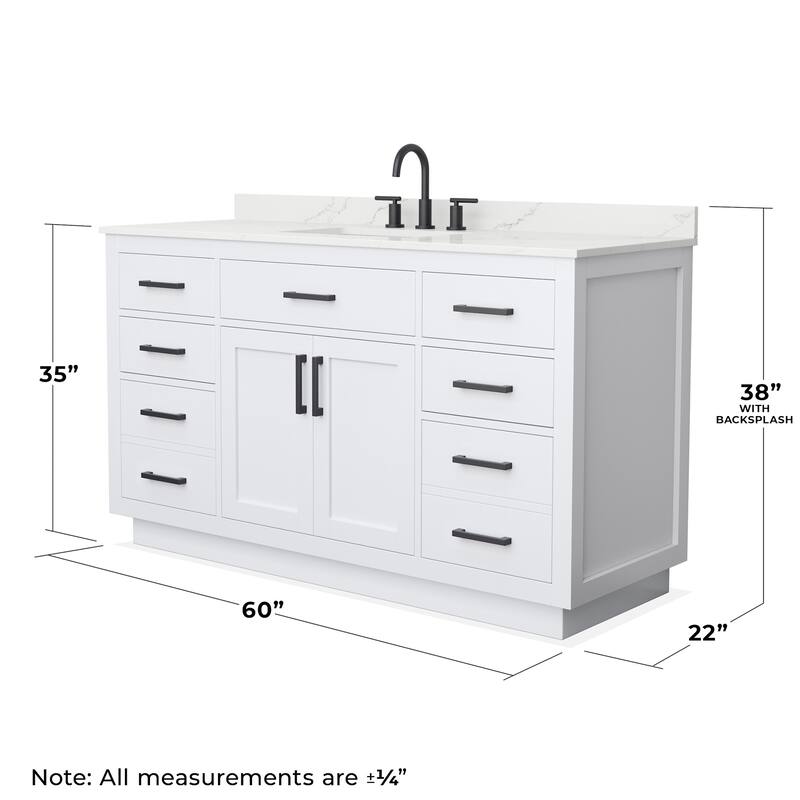 Wyndham Collection WCG262660S-QTZ-US3MXX Beckett TK 60" Free Standing