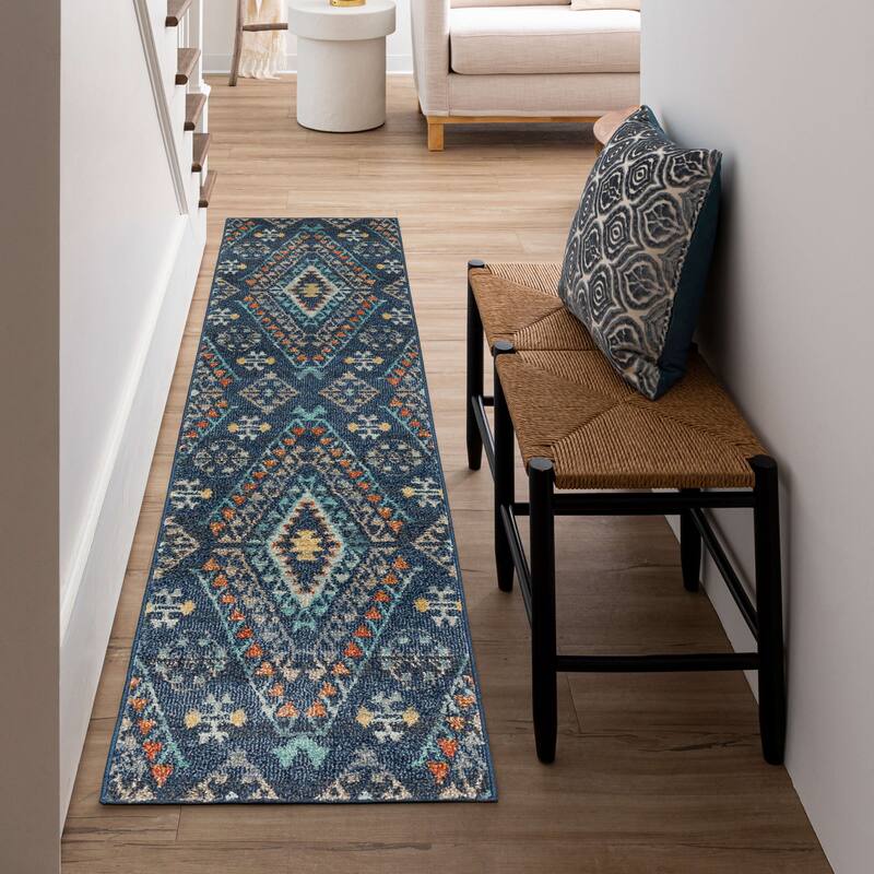 Mohawk Home Fleming Southwestern Striped Medallion Area Rug
