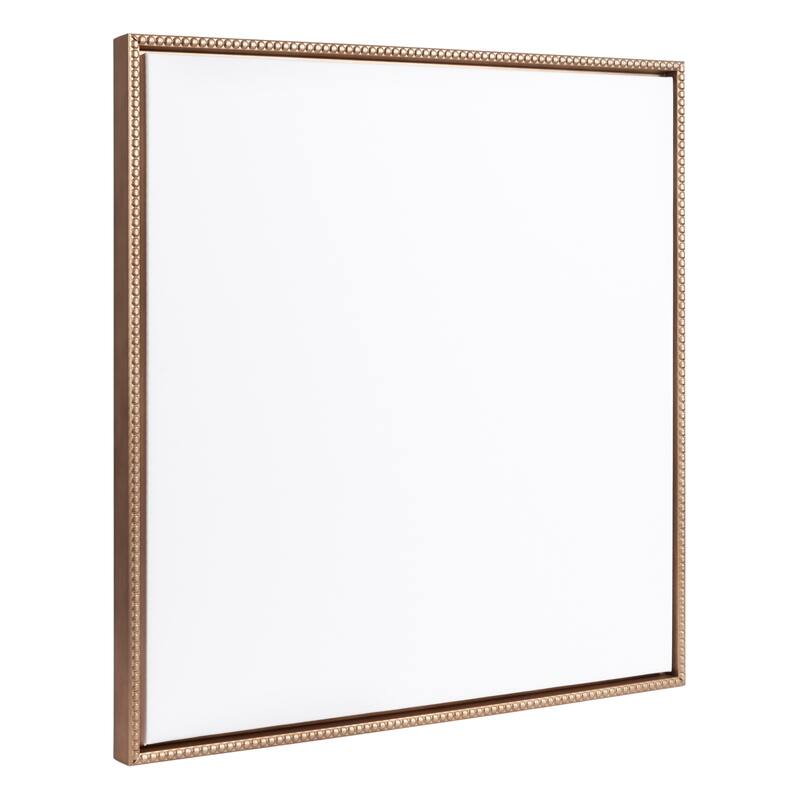 Kate and Laurel Sylvie Beaded Blank Framed Canvas - 30x30 - Gold