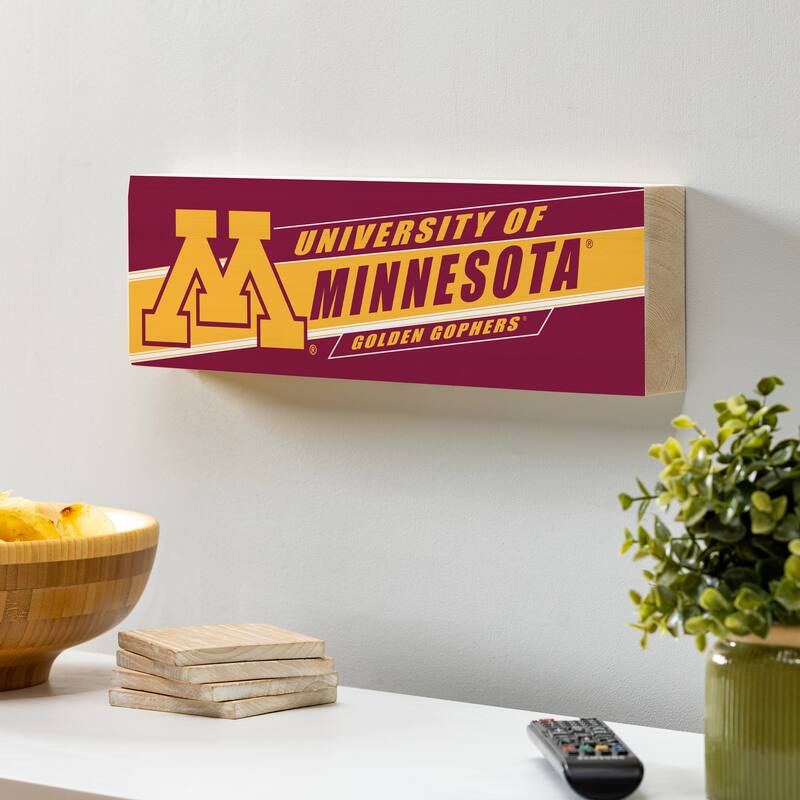 University of Minnesota Wooden Tabletop Mantel Shelf Sign - 5" x 18"