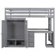 preview thumbnail 8 of 10, Full Size Loft Bed with Integrated Wardrobe, Desk, and Storage Drawers, Space-Saving聽