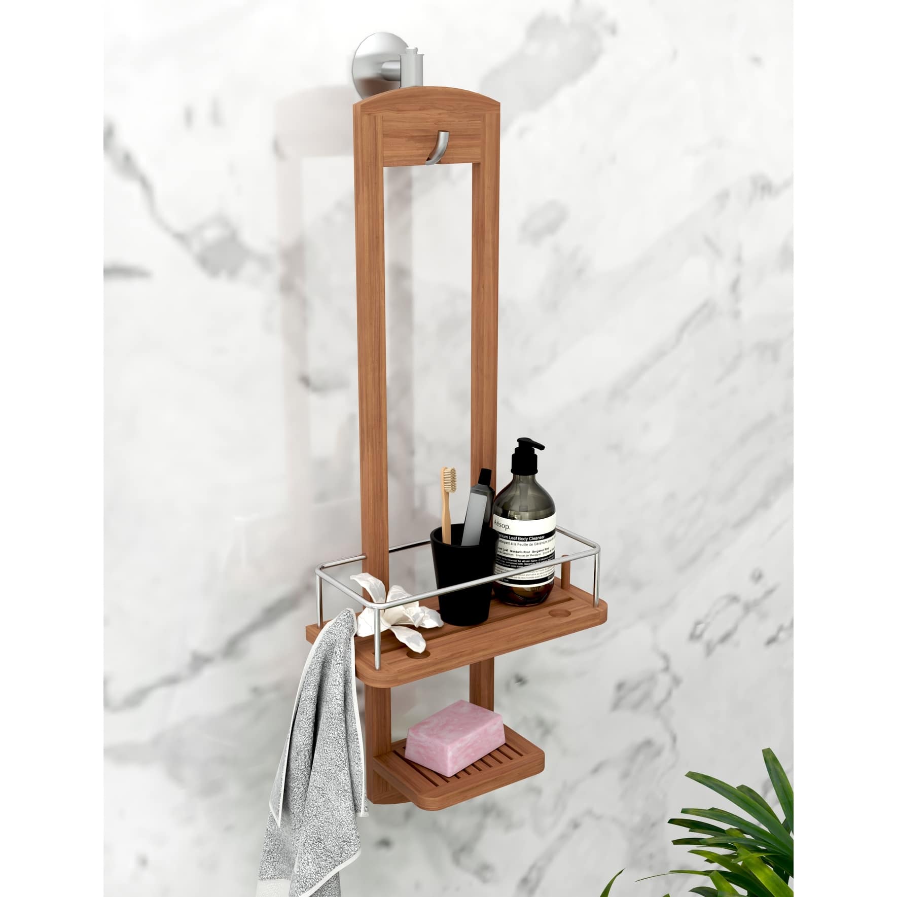 The Original Moa Small Teak Shower Caddy Bed Bath & Beyond 39390165