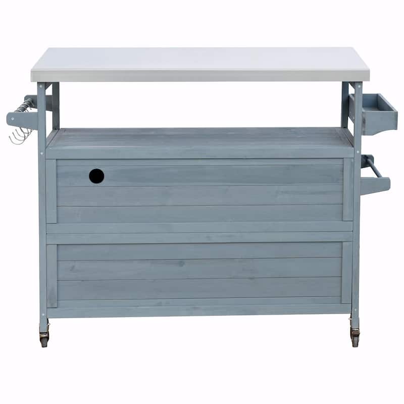 Farmhouse Outdoor Kitchen Island