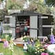 Outdoor Large Storage Shed, Metal Garden Shed for Bike, Tools ...