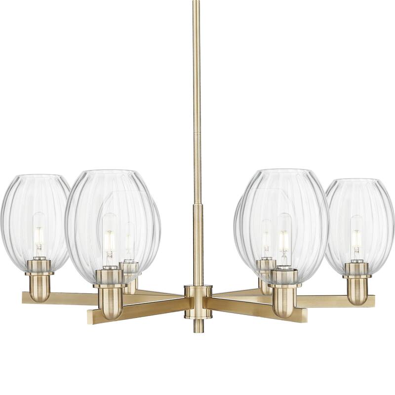 Innovations Lighting 716-6CR-13-24 Preston Chandelier Preston 6 Light - Champagne Bronze / Clear