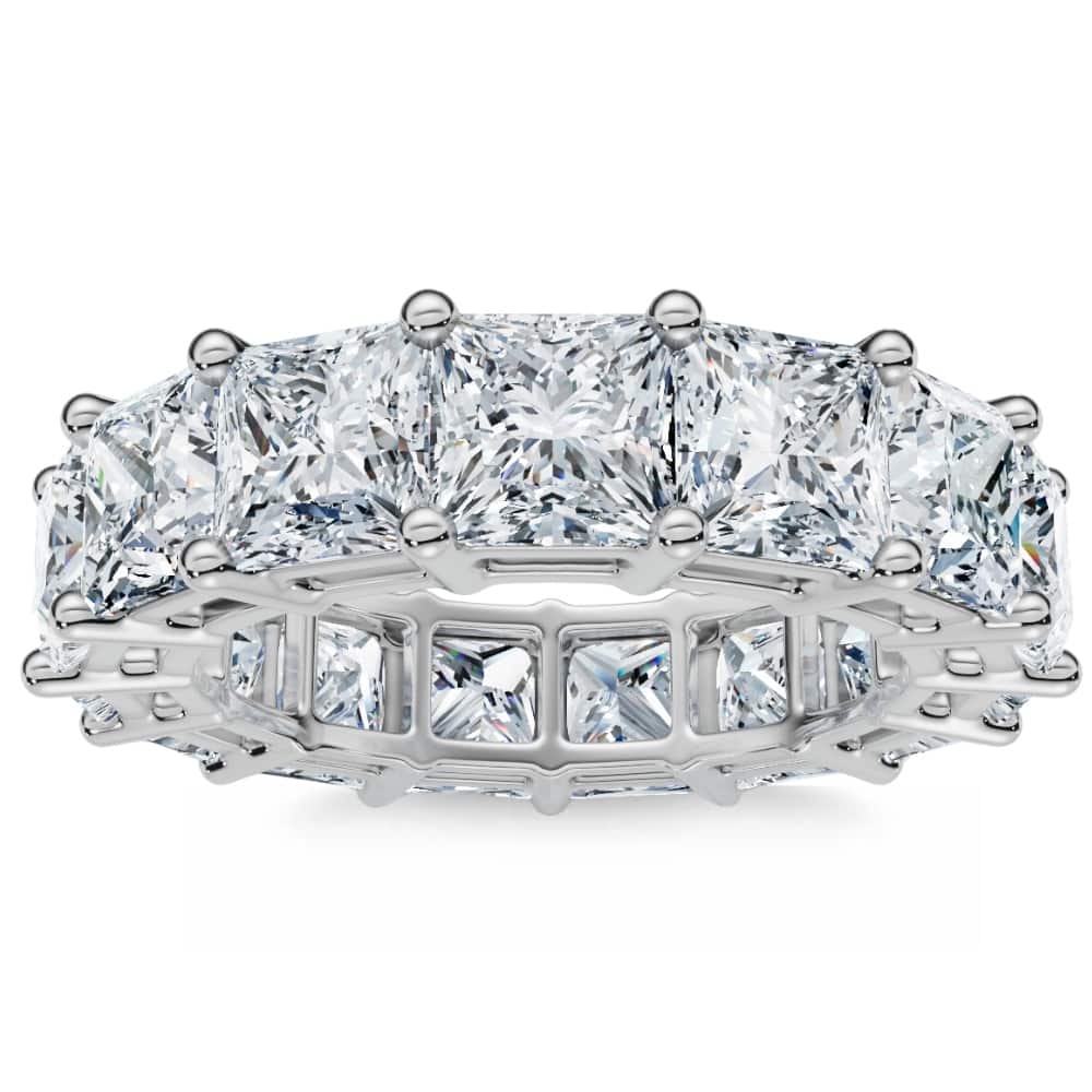 Bliss Diamond 8Ct Princess Cut Diamond Eternity Ring Gold Lab Grown 4.5mm Wide