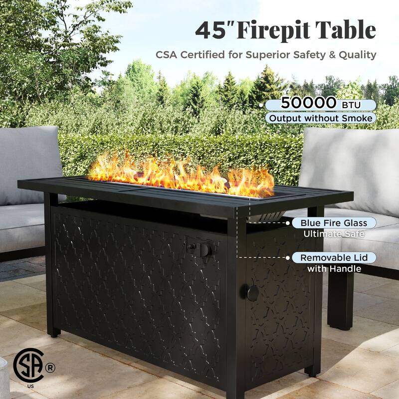 10-Seat Patio Sectional sofa set, E-coating Steel frame Conversation Sets with Built-in Side Table , Grey Cushion