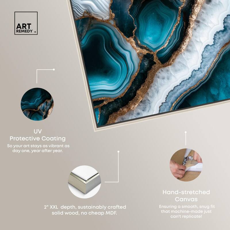 Teal Tectonic I Canvas by Art Remedy