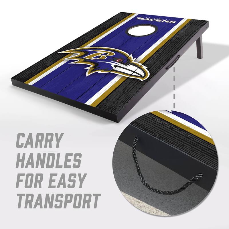 Baltimore Ravens NFL Compact 2x3 Tailgate Cornhole Board Set