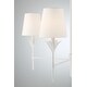 preview thumbnail 5 of 9, Broche 4 Light Matte White Chandelier - 28"W x 28"H x 28"D