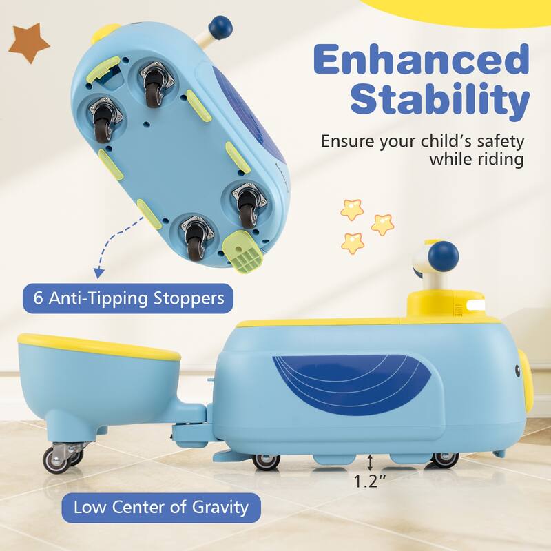 Gymax 2-in-1 Kids Ride on Toy Toddlers Sliding Car w/Detachable