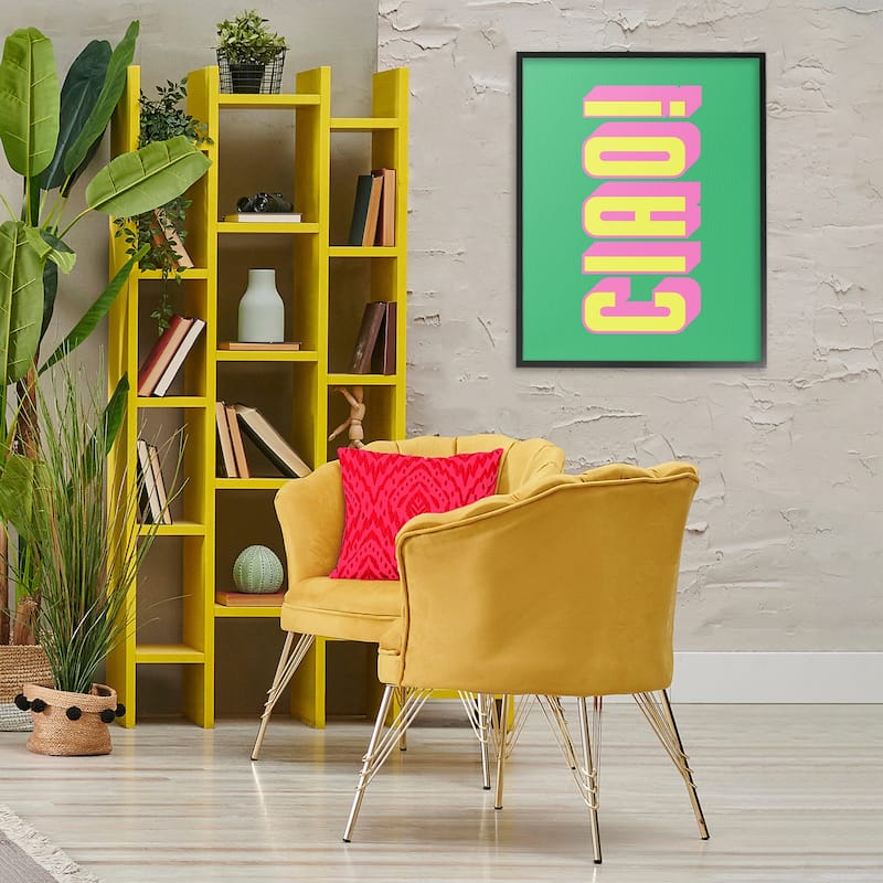 Stupell Ciao Bold Lettering Framed Giclee Art Design By House of Lulu