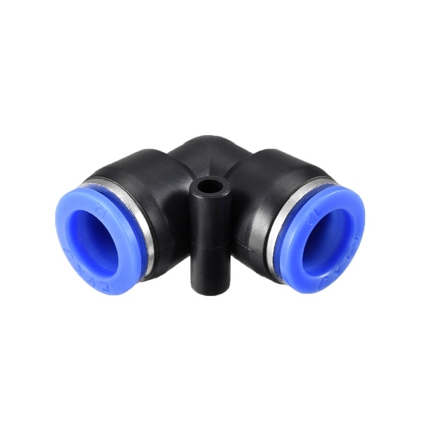 5pcs Push to Connect Fittings Tube Elbow Connect 12mm or 15/32" OD Blue