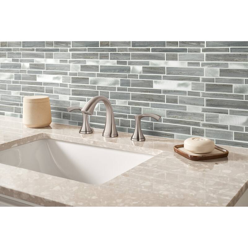 Ackland AKM-G-12X12IL-CA 12" x 12" Glass and Marble and Metal and